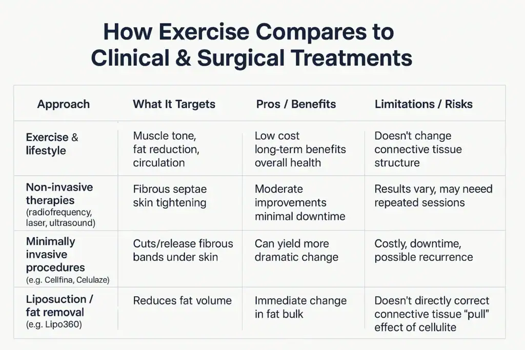 Sculpting Your Bum: Can Toning Exercises Really Reduce Cellulite? 2 How exercise compares to treatments from Lipo 360 Banbury