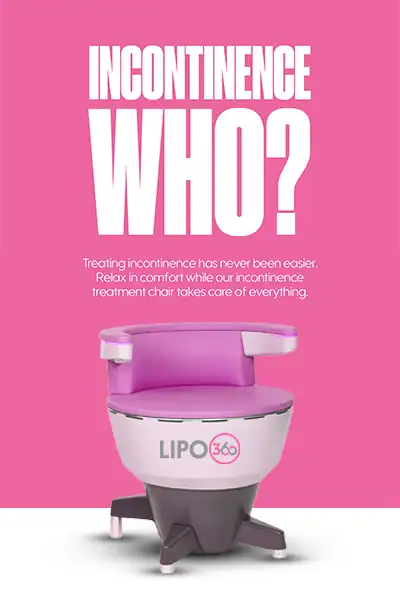 LIPO360 EMS Chair Can Help with Urinary Incontinence 2 Image of a urinary incontinence treatment seat Banbury